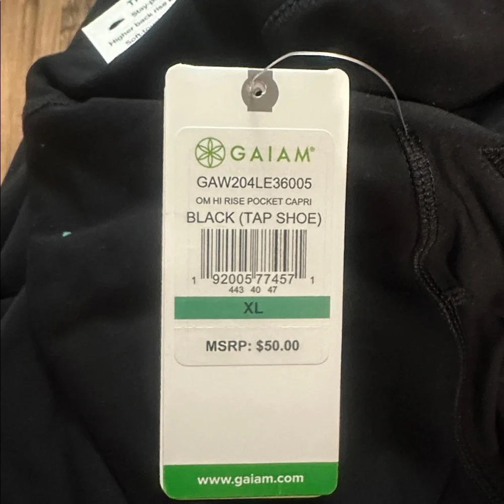 GAIAM OM Hi Rise pocket capri leggings size XL - Picture 5 of 6